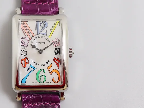 Franck Muller Long Island Mother-of-Pearl Dial Diamond Bezel White Gold Watch Watches - 40
