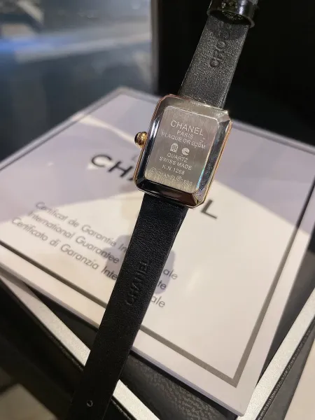 Chanel Première Watch Black Alligator Strap Quartz Watch Watches - 15