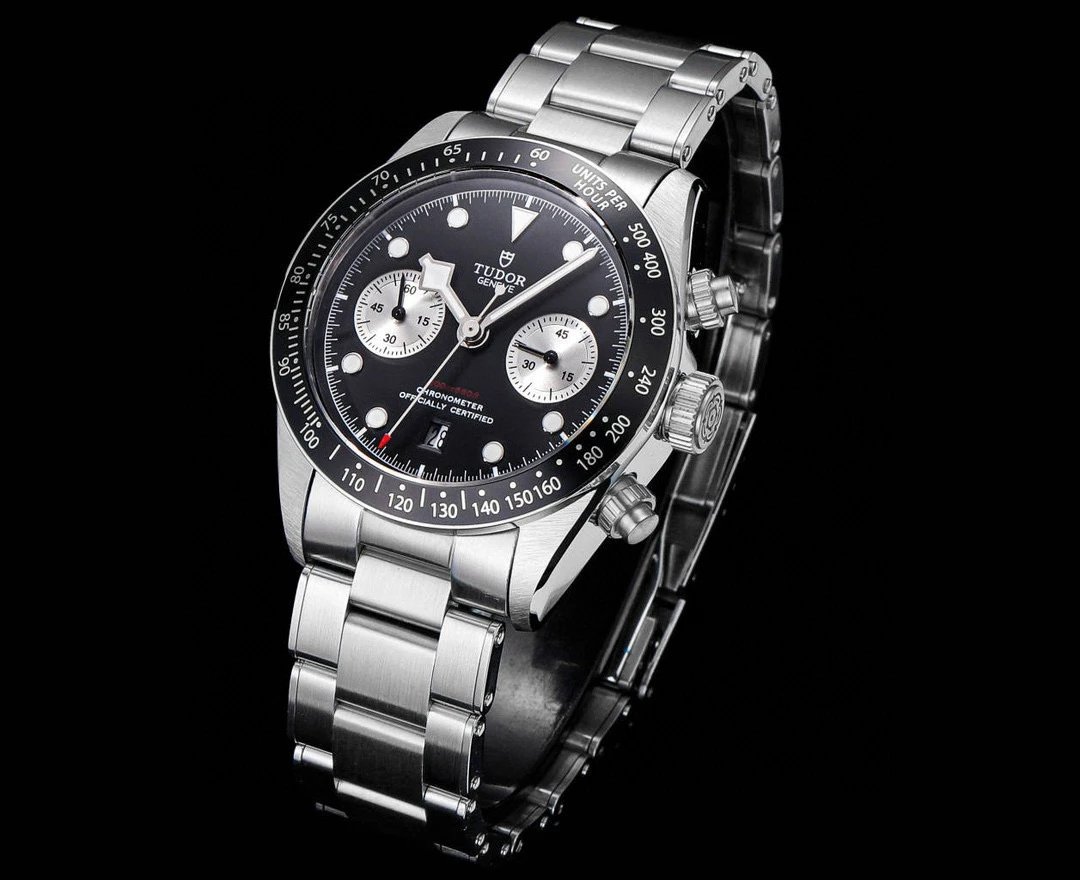 Design Tudor Black Bay Chrono S&G Gold Beige Dial Mechanical Watch Watches - 39