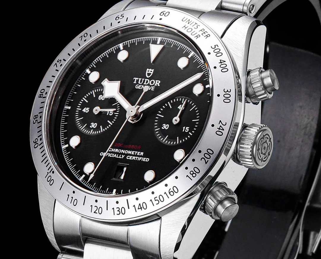Design Tudor Black Bay Chrono S&G Gold Beige Dial Mechanical Watch Watches - 22