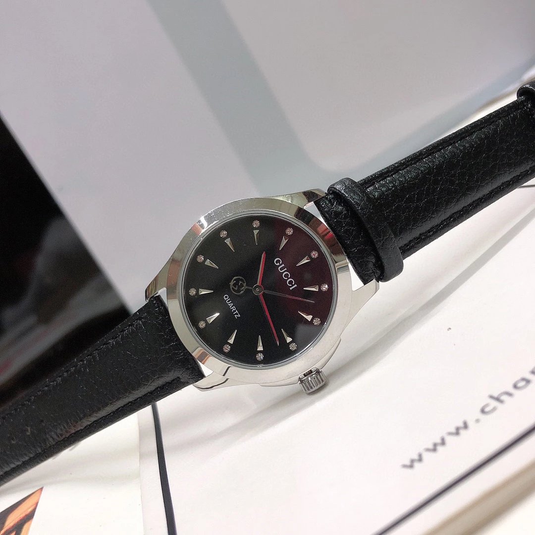 Gucci G-Timeless Mini Green Leather Quartz Watch - 31