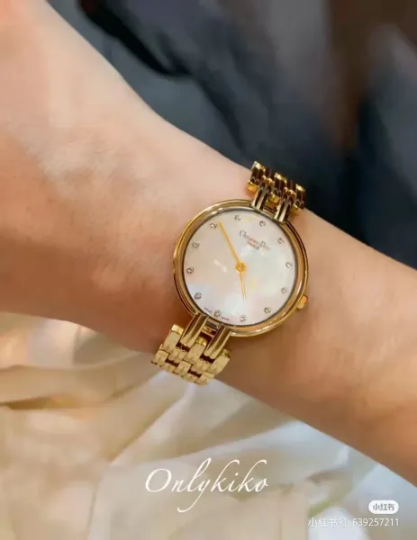 Dior La D de Dior Black Dial Gold-Tone Watch Watches - 41