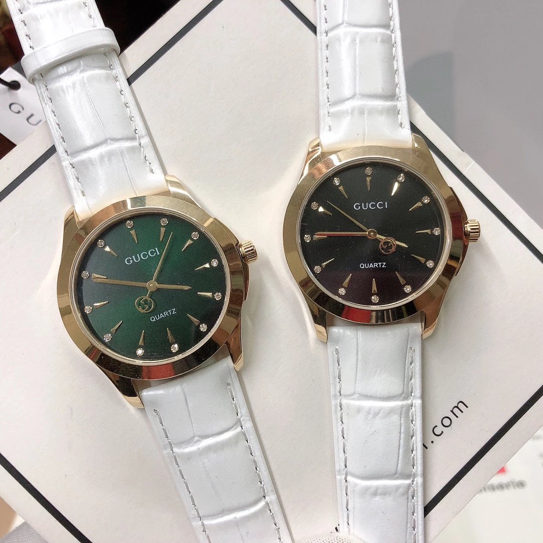 Gucci G-Timeless Mini Green Leather Quartz Watch - 86