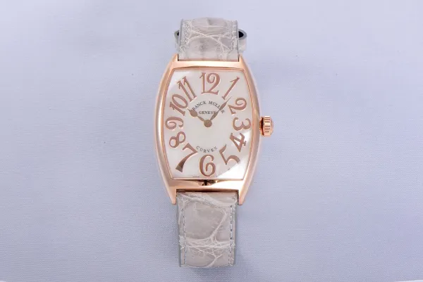Franck Muller Curvex Diamond-Set Rose Gold with Turquoise Alligator Strap Watch Watches - 20