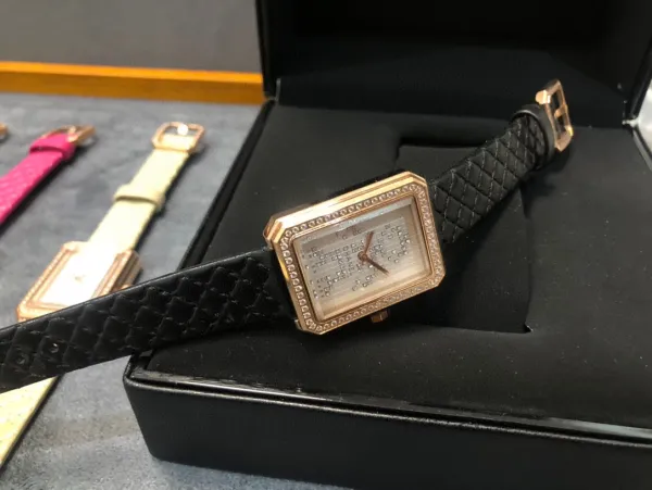 Chanel Boyfriend Watch Black Diamond-Paved Quartz Watch Watches - 17
