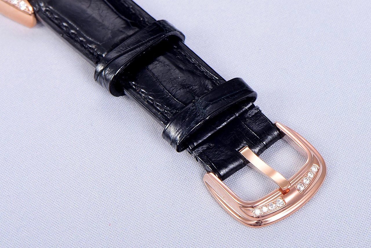 Franck Muller Curvex Diamond-Set Rose Gold with Turquoise Alligator Strap Watch Watches - 8