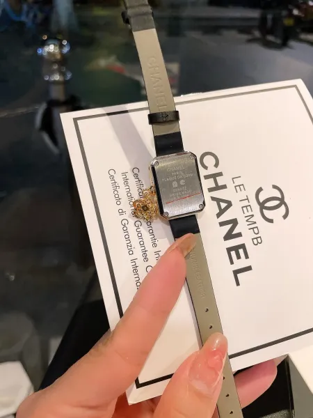 Chanel Première Rock Black Gold Quartz Watch with Camellia Charm Watches - 14