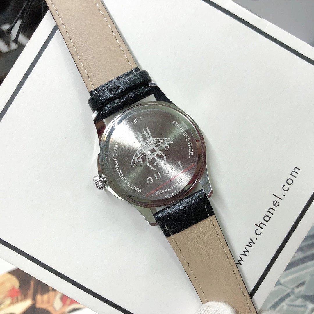 Gucci G-Timeless Mini Green Leather Quartz Watch - 35