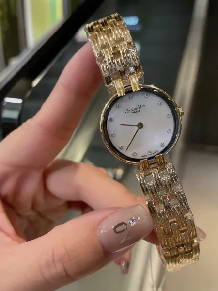 Dior La D de Dior Black Dial Gold-Tone Watch Watches - 33