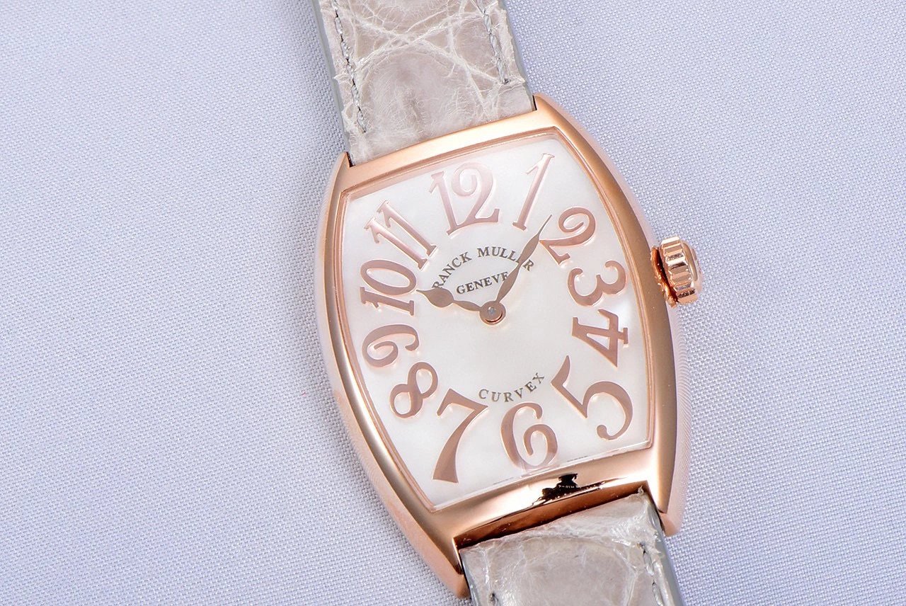 Franck Muller Curvex Diamond-Set Rose Gold with Turquoise Alligator Strap Watch Watches - 21