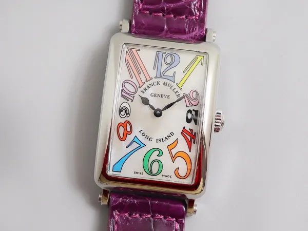 Franck Muller Long Island Mother-of-Pearl Dial Diamond Bezel White Gold Watch Watches - 37