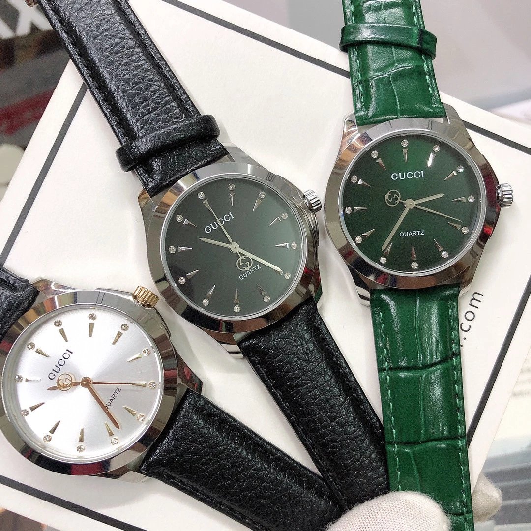 Gucci G-Timeless Mini Green Leather Quartz Watch - 26