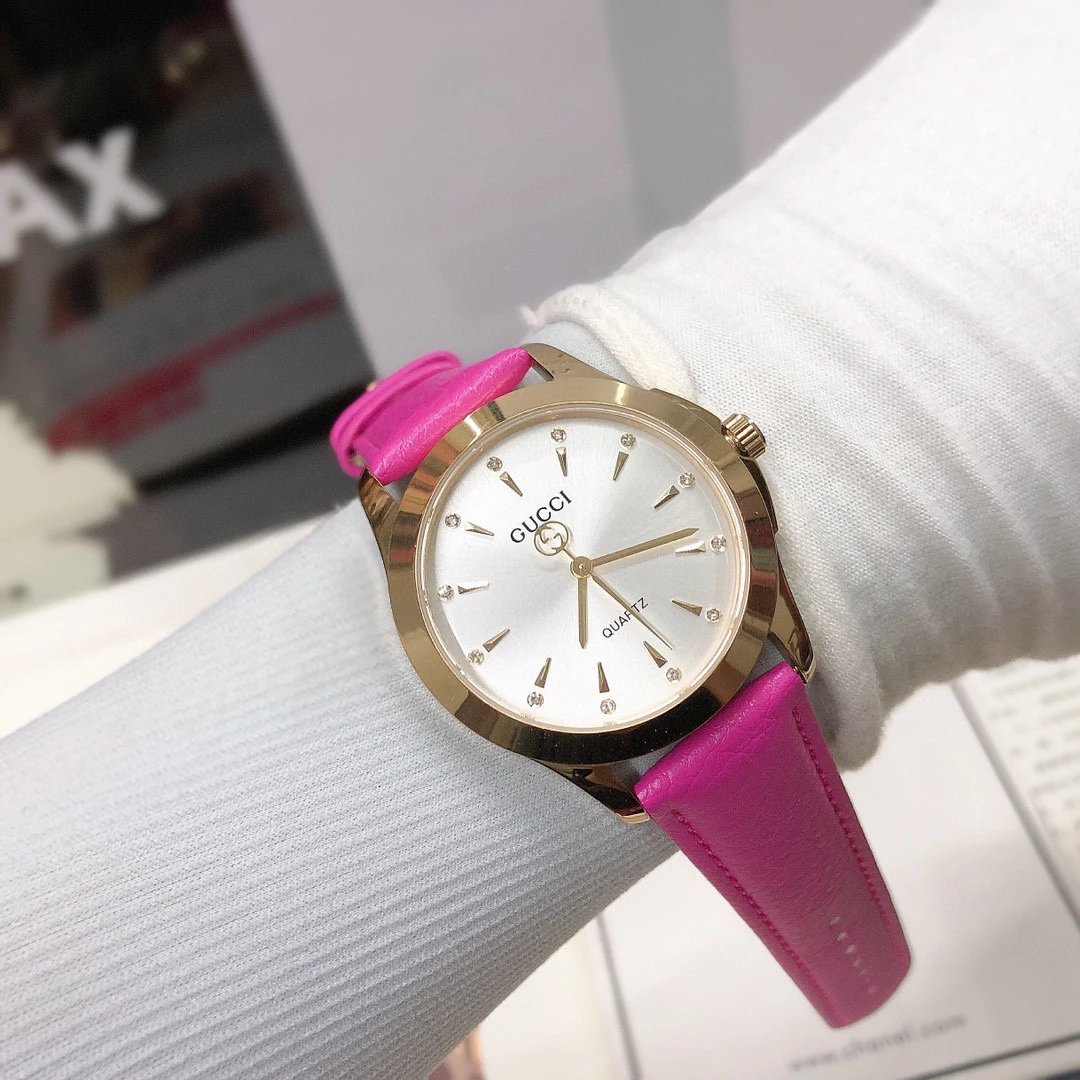 Gucci G-Timeless Mini Green Leather Quartz Watch - 48