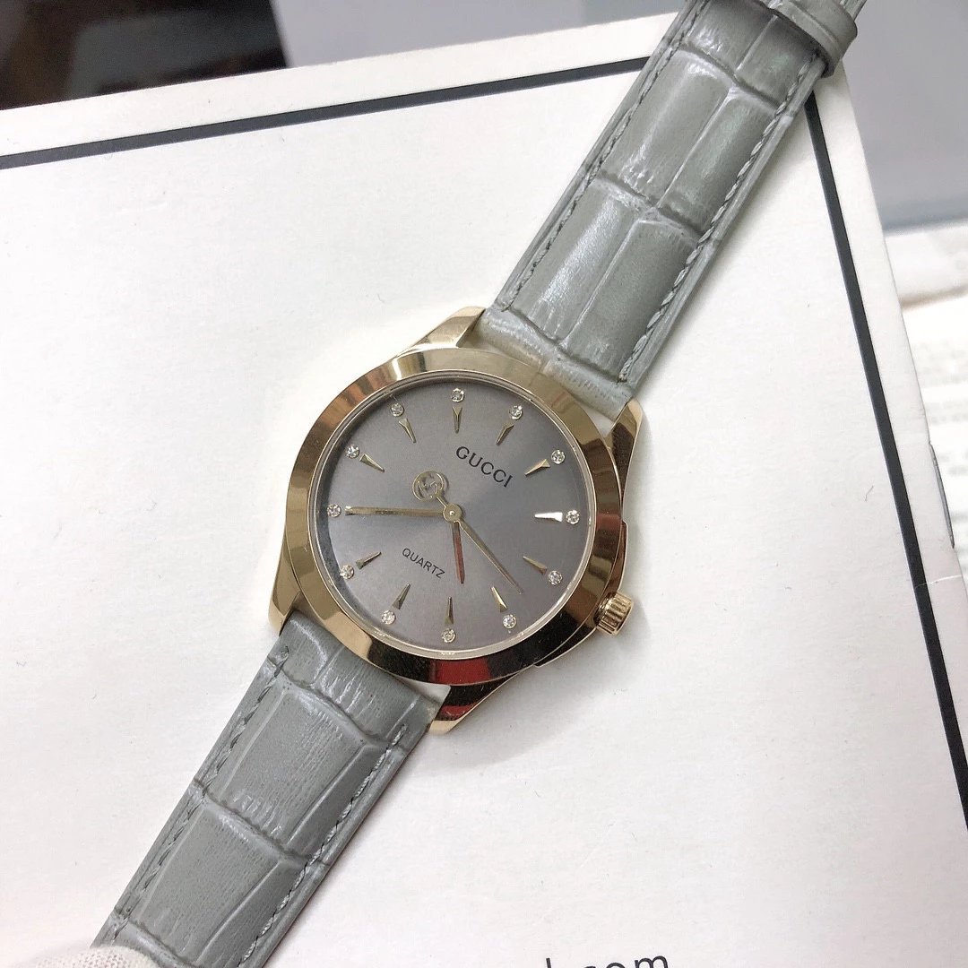 Gucci G-Timeless Mini Green Leather Quartz Watch - 75