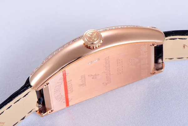 Franck Muller Curvex Diamond-Set Rose Gold with Turquoise Alligator Strap Watch Watches - 7