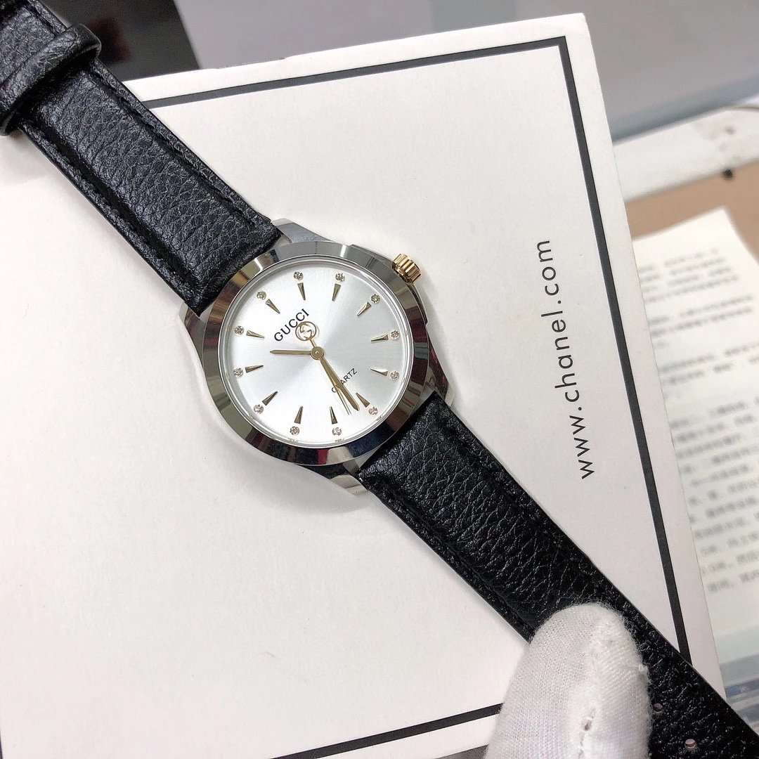 Gucci G-Timeless Mini Green Leather Quartz Watch - 23