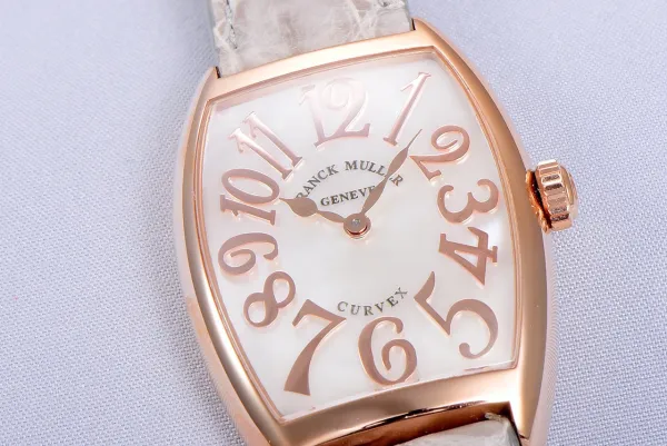 Franck Muller Curvex Diamond-Set Rose Gold with Turquoise Alligator Strap Watch Watches - 24