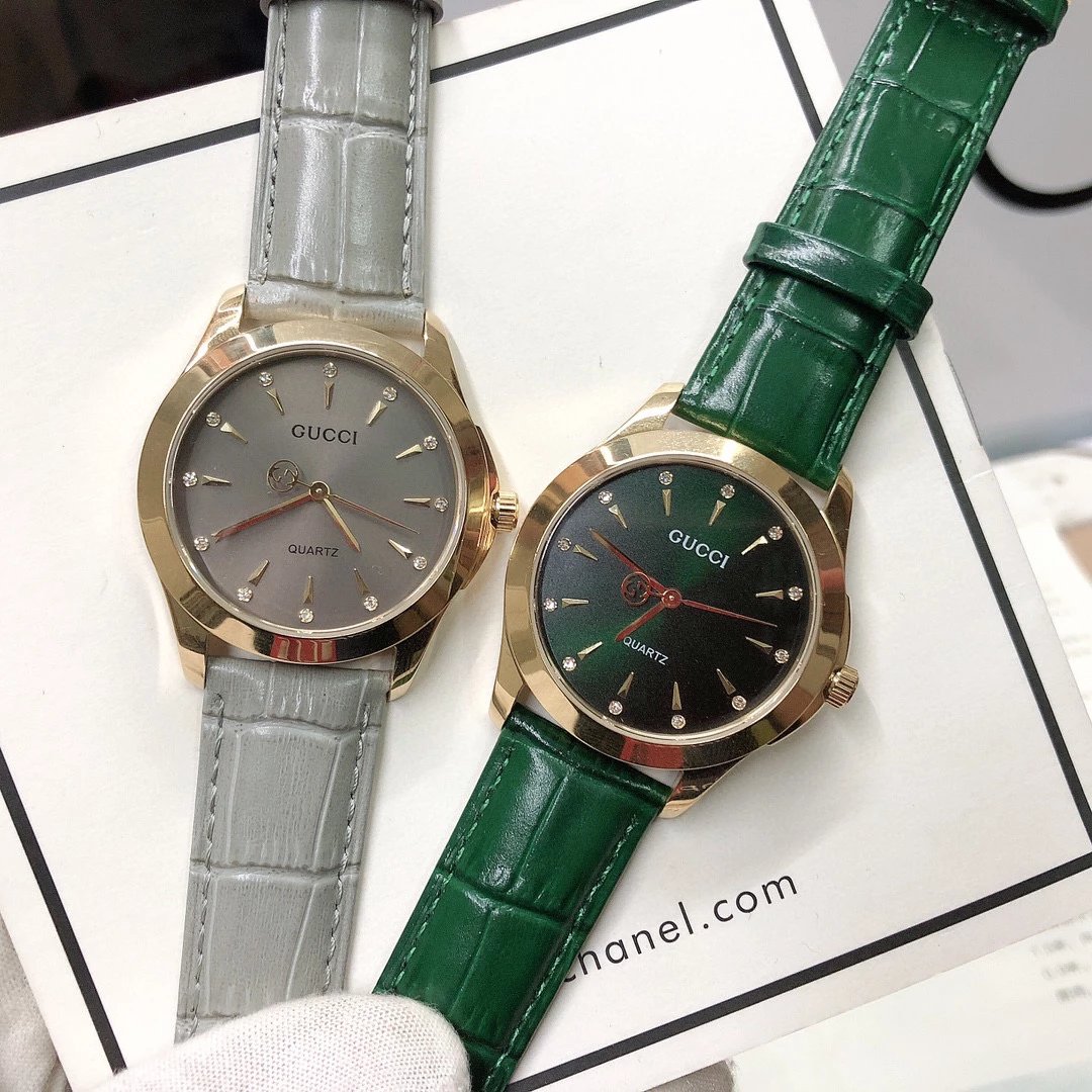 Gucci G-Timeless Mini Green Leather Quartz Watch - 83