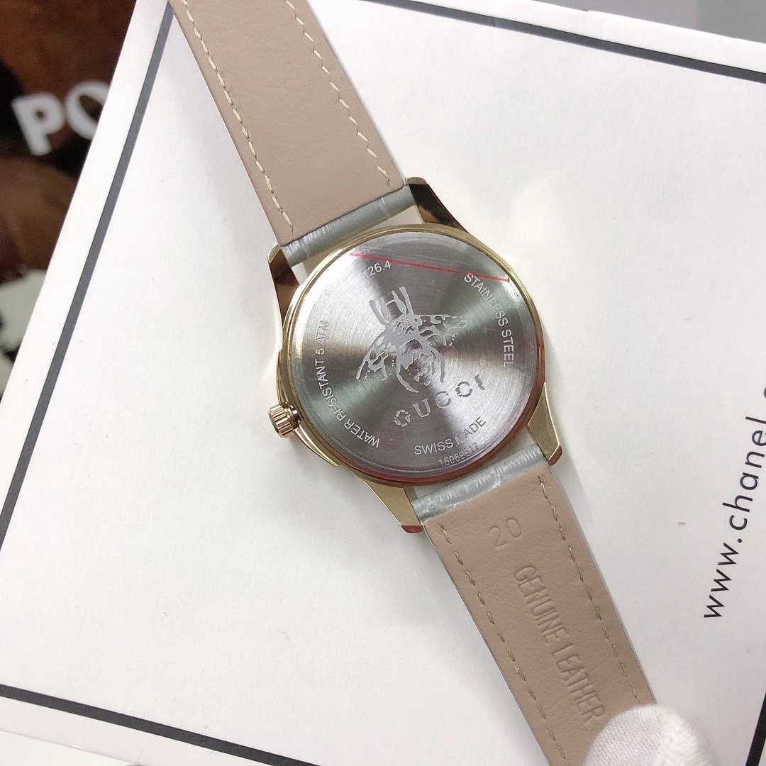 Gucci G-Timeless Mini Green Leather Quartz Watch - 6