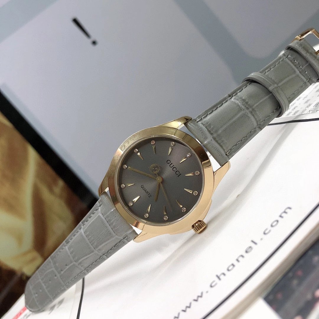 Gucci G-Timeless Mini Green Leather Quartz Watch - 76