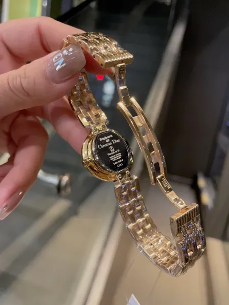 Dior La D de Dior Black Dial Gold-Tone Watch Watches - 34
