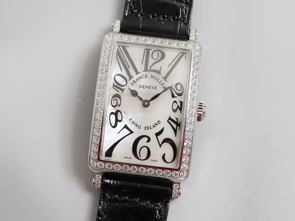 Franck Muller Long Island Mother-of-Pearl Dial Diamond Bezel White Gold Watch Watches - 2
