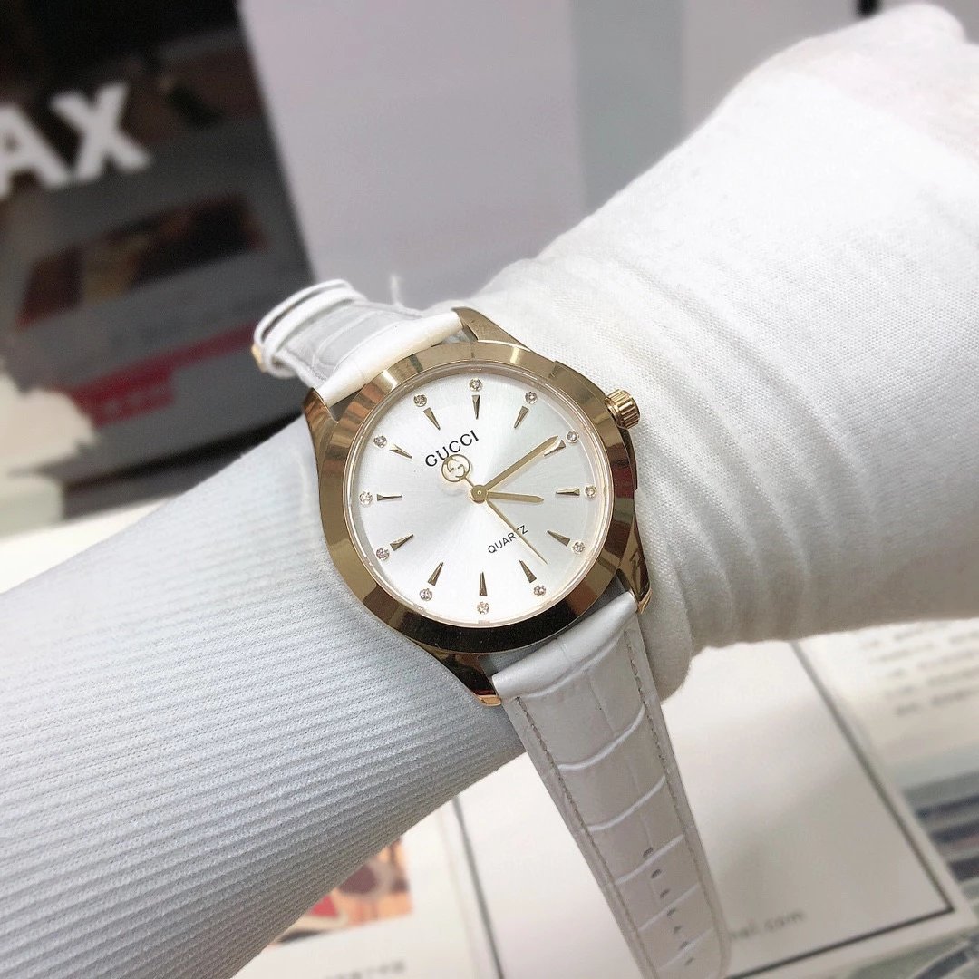 Gucci G-Timeless Mini Green Leather Quartz Watch - 11