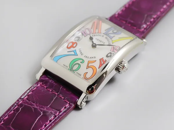 Franck Muller Long Island Mother-of-Pearl Dial Diamond Bezel White Gold Watch Watches - 38