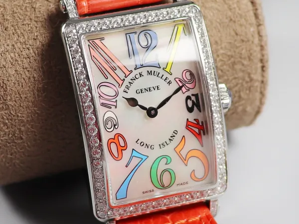 Franck Muller Long Island Mother-of-Pearl Dial Diamond Bezel White Gold Watch Watches - 47