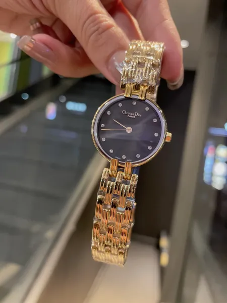 Dior La D de Dior Black Dial Gold-Tone Watch Watches - 38