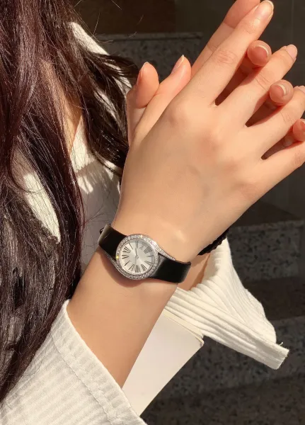 Design Piaget Limelight Gala Rose Gold Diamond-Set Black Leather Watch Watches - 12