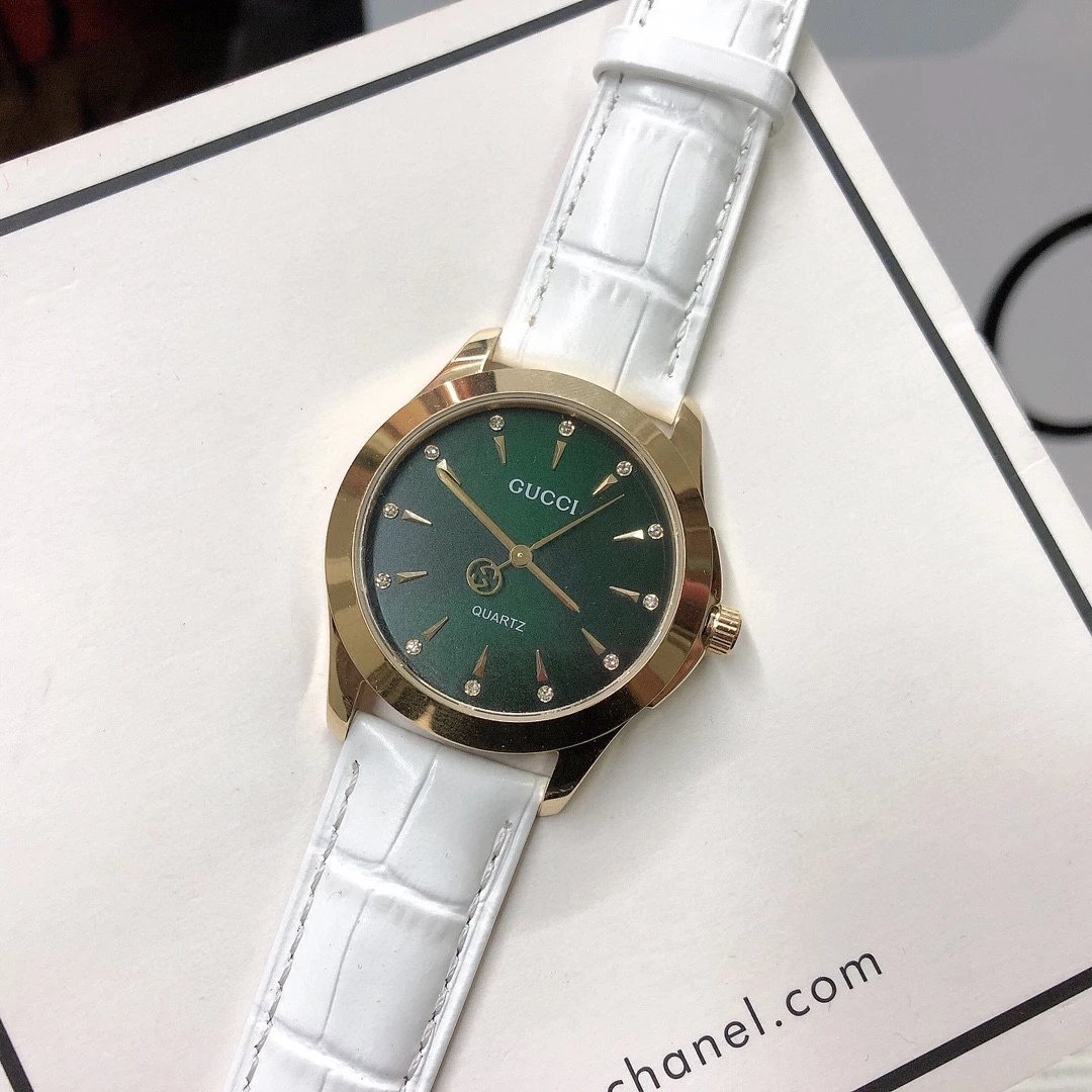 Gucci G-Timeless Mini Green Leather Quartz Watch - 85