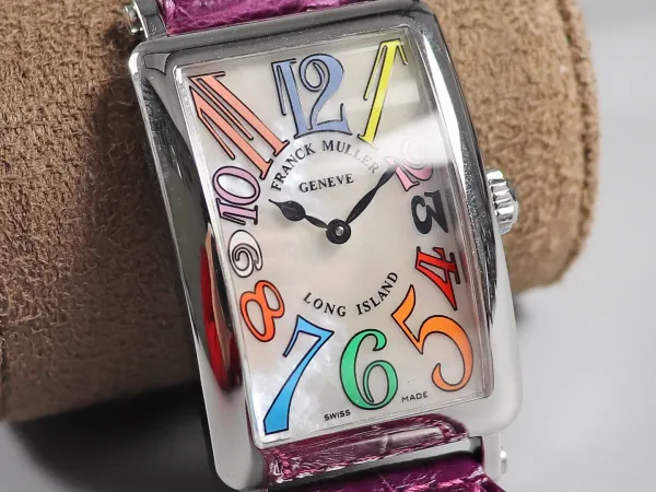 Franck Muller Long Island Mother-of-Pearl Dial Diamond Bezel White Gold Watch Watches - 39