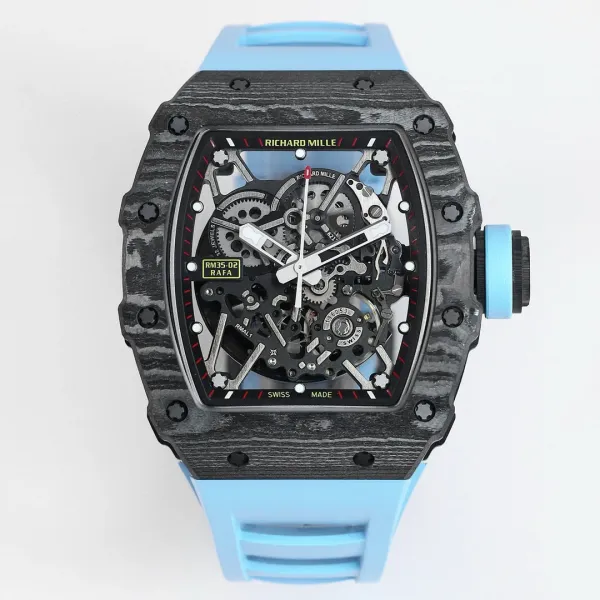 Richard Mille RM 35-02 Rafa Carbon Fiber White Rubber Mechanical Watch Watches - 41