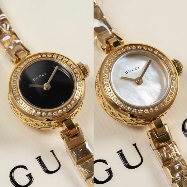 Gucci G-Timeless Mini Black Dial Gold-Tone Diamond-Set Watch Watches - 58