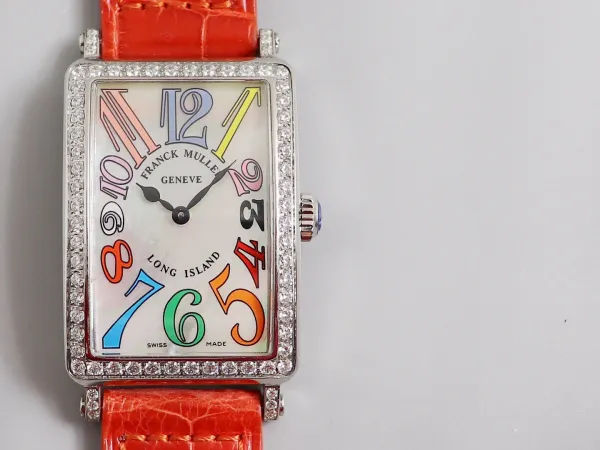 Franck Muller Long Island Mother-of-Pearl Dial Diamond Bezel White Gold Watch Watches - 48