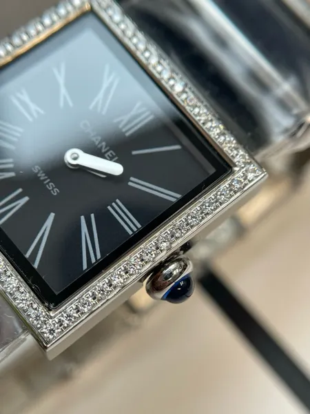 Chanel Premiere Black Dial Silver-Tone Watch Watches - 11
