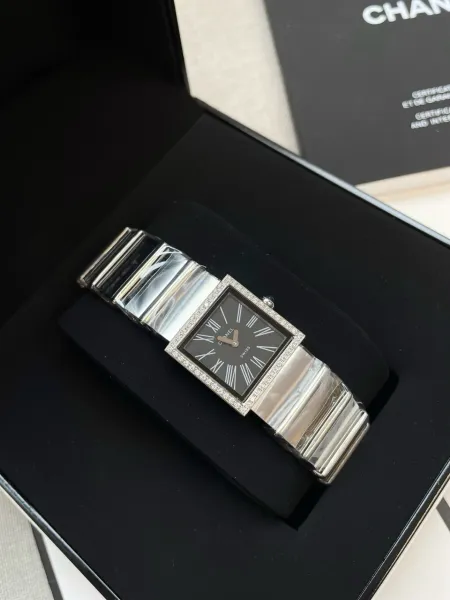 Chanel Premiere Black Dial Silver-Tone Watch Watches - 17