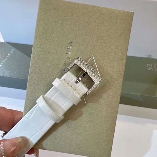 Van Cleef & Arpels Poetic Complications Clouds and Swallows White Mother-of-Pearl Dial White Alligator Strap Watch Watches - 19