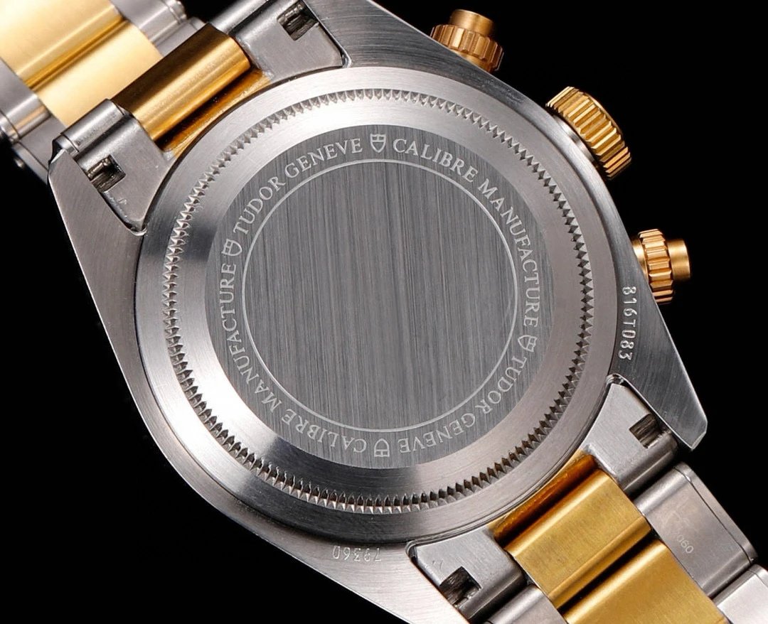 Design Tudor Black Bay Chrono S&G Gold Beige Dial Mechanical Watch Watches - 36