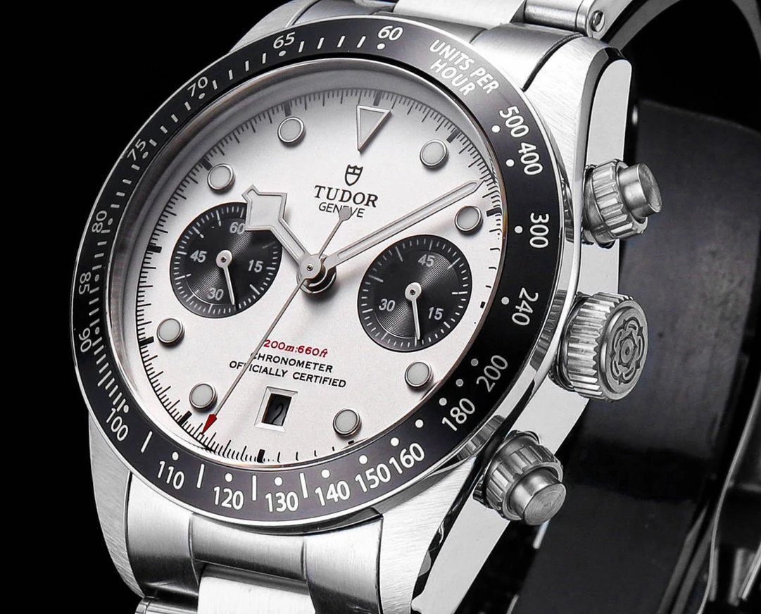 Design Tudor Black Bay Chrono S&G Gold Beige Dial Mechanical Watch Watches - 49