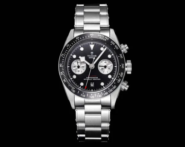 Design Tudor Black Bay Chrono S&G Gold Beige Dial Mechanical Watch Watches - 37