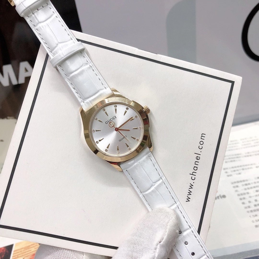 Gucci G-Timeless Mini Green Leather Quartz Watch - 9