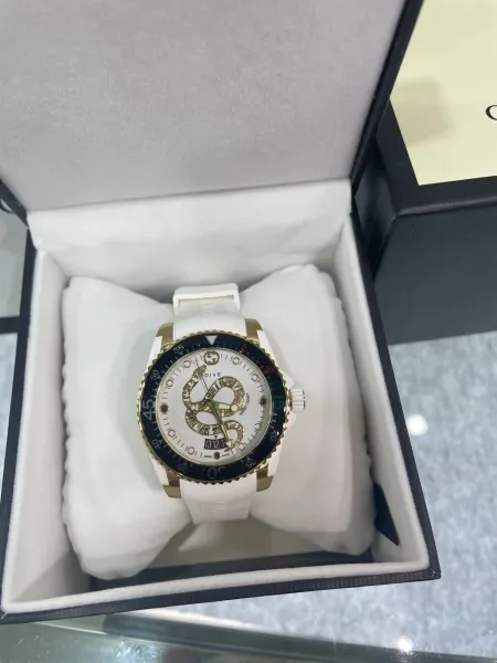 Gucci Dive Snake White Gold Watch Watches - 48