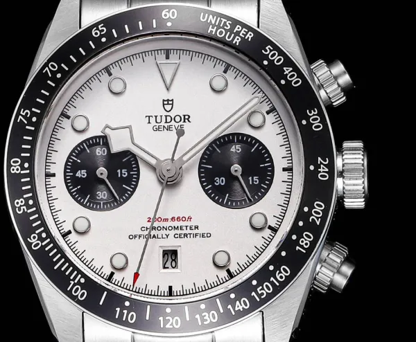 Design Tudor Black Bay Chrono S&G Gold Beige Dial Mechanical Watch Watches - 47