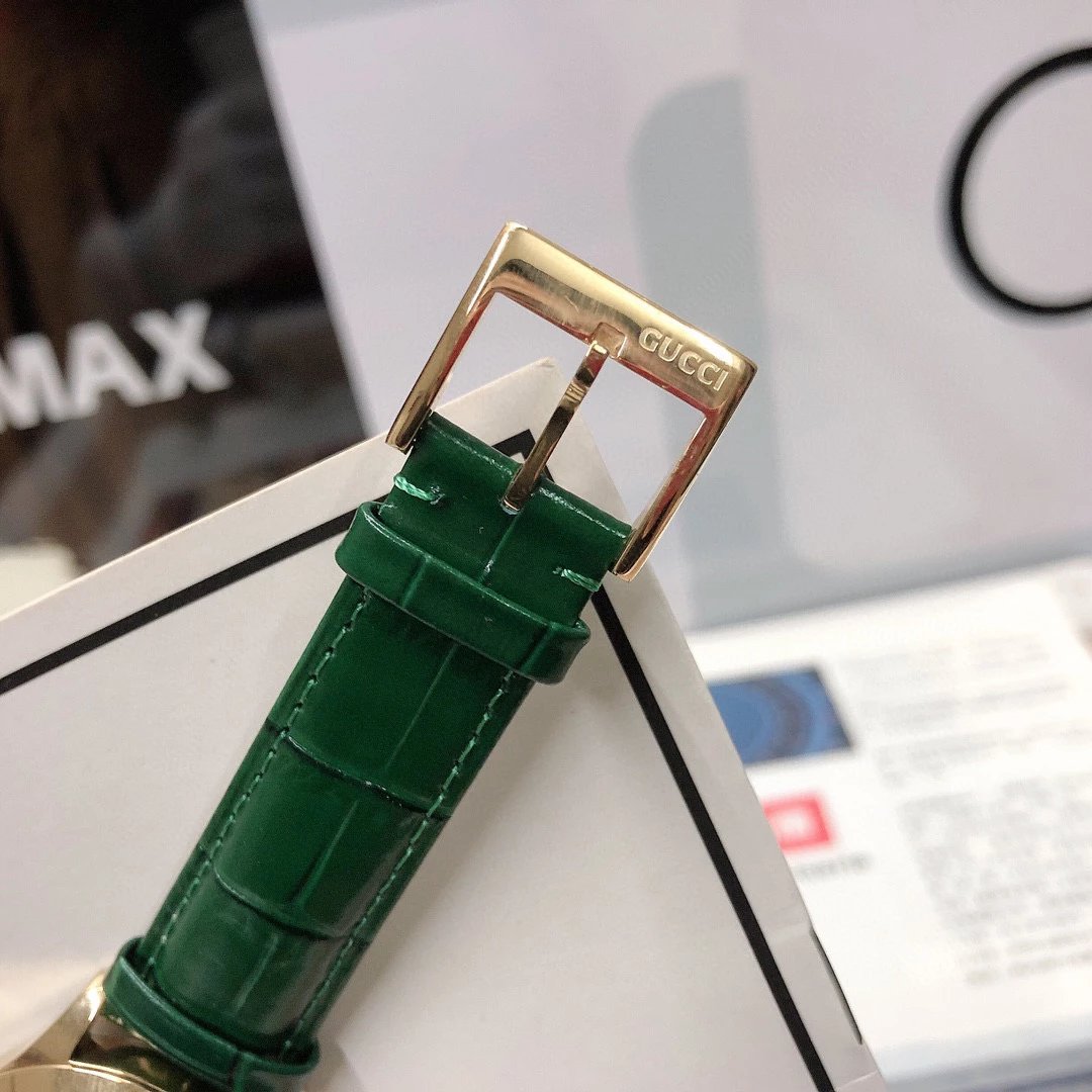 Gucci G-Timeless Mini Green Leather Quartz Watch - 15