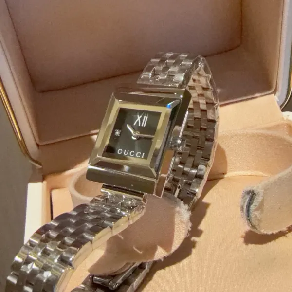 Gucci G-Timeless Square Pink Dial Silver Watch Watches - 26