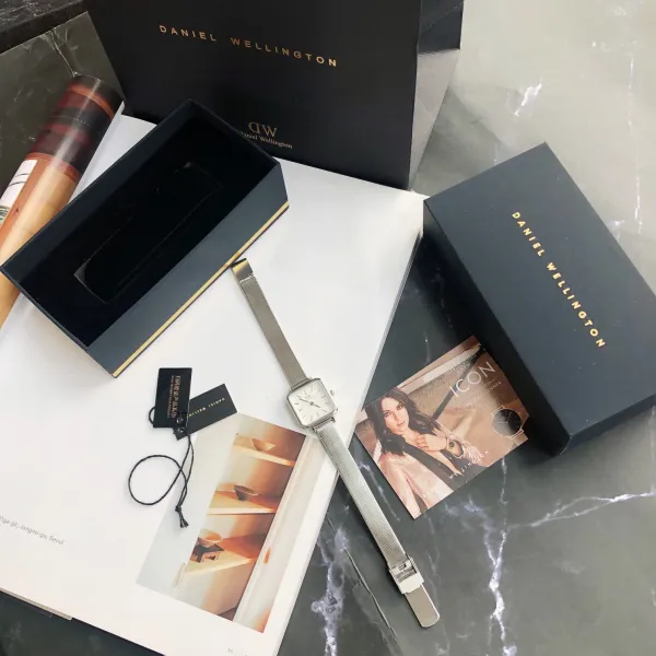 Design Daniel Wellington Square White Silver Watch Watches - 26