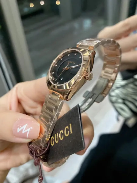 Gucci G-Timeless Small Rose Gold White Dial Quartz Watch Watches - 19