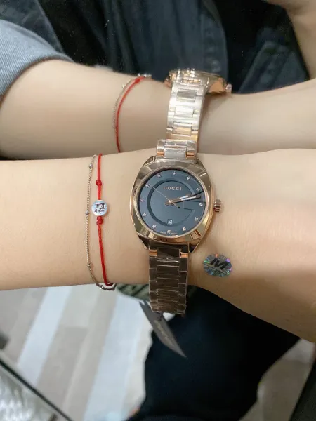 Gucci G-Timeless Small Rose Gold White Dial Quartz Watch Watches - 23